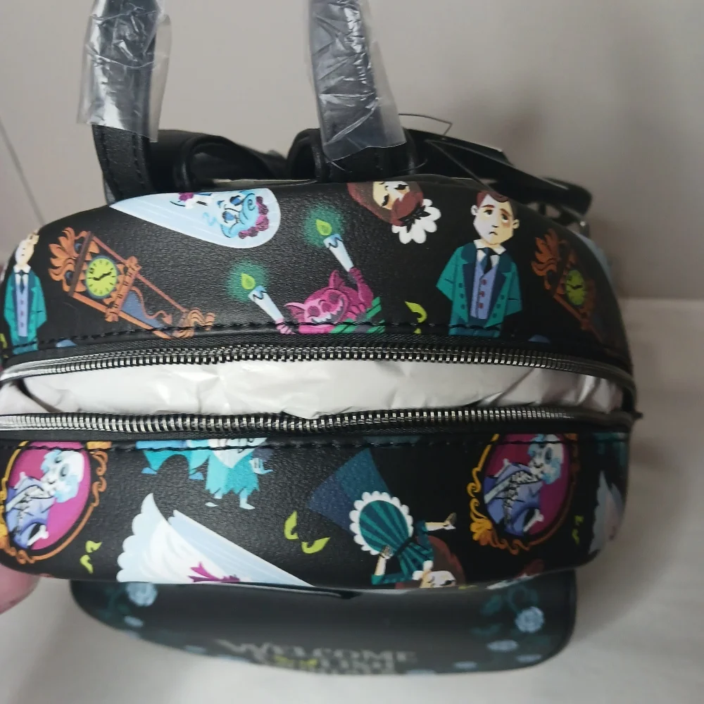 Disney Loungefly The Haunted Mansion Welcome Foolish Mortals Mini Backpack NWT - Picture 3 of 5